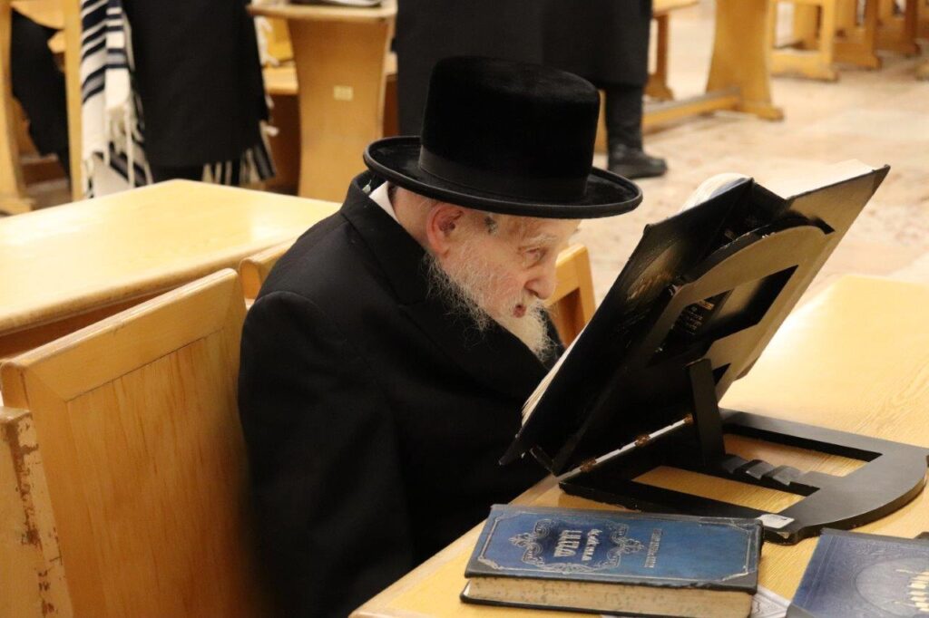 תמונתו האחרונה - לומד בביהמ"ד המרכזי בערב תשעה באב - צילום: יודל מילר